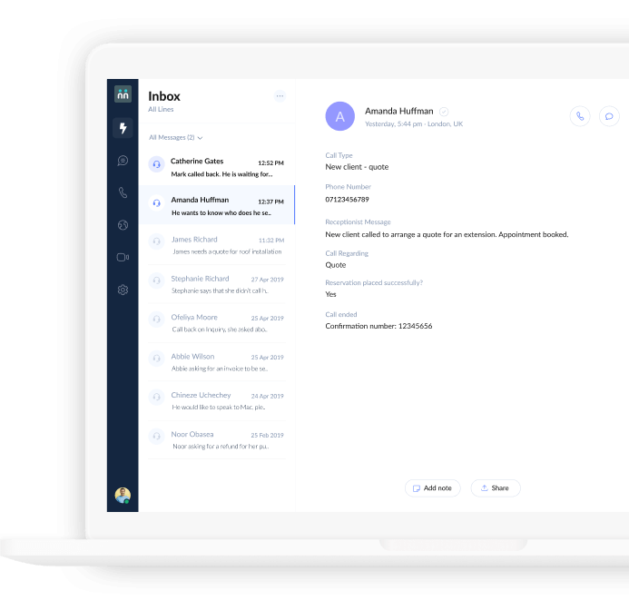 Answerconnect portal desktop dashboard