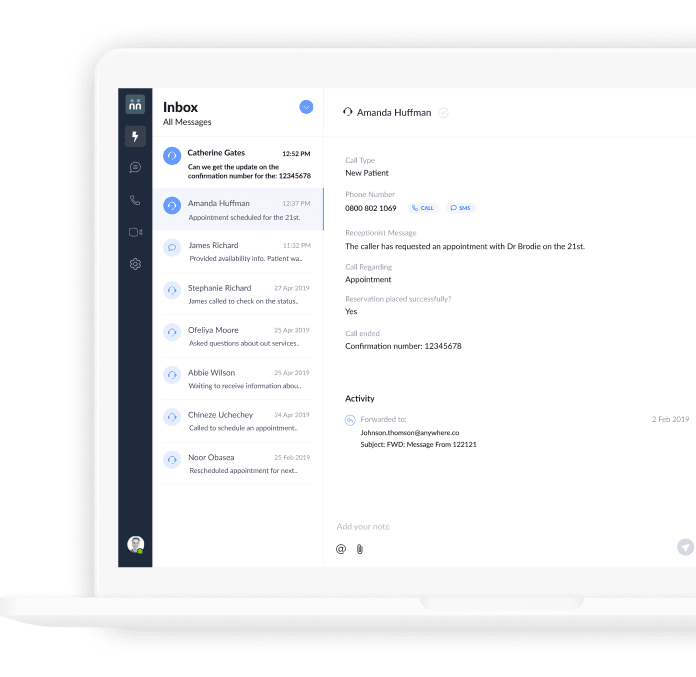 Answerconnect portal desktop dashboard