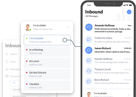 Inbound mobile screens